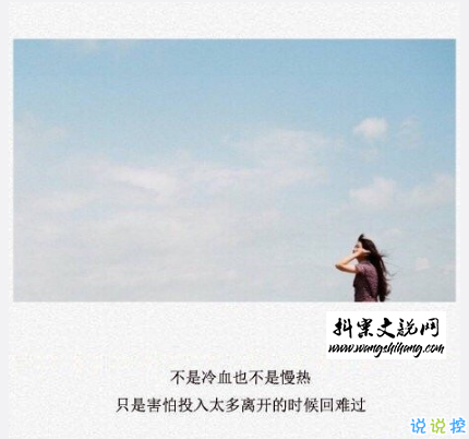 www.wangshihang.com 伤感的朋友圈说说配文字图片 一句话文艺悲伤句子2